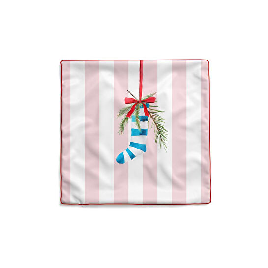 Maxxdeco 43x43 Cm Biyeli Kırlent Kılıfı-pink 12583
