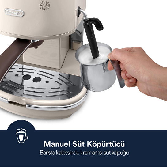 Delonghi Icona Vintage Manuel Barista Tipi Espresso Makinesi Ecov 311.bg