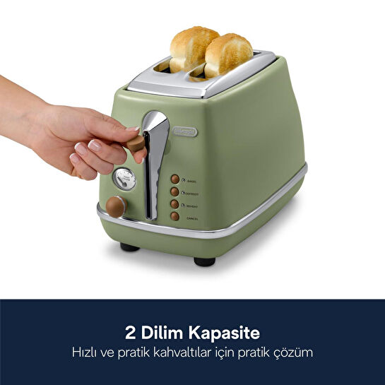 Delonghi Icona Vintage İki Dilim Ekmek Kızartma Makinesi Ctov 2103.gr