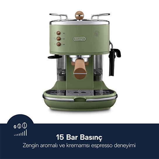 Delonghi Icona Vintage Manuel Barista Tipi Espresso Makinesi Ecov 311.gr