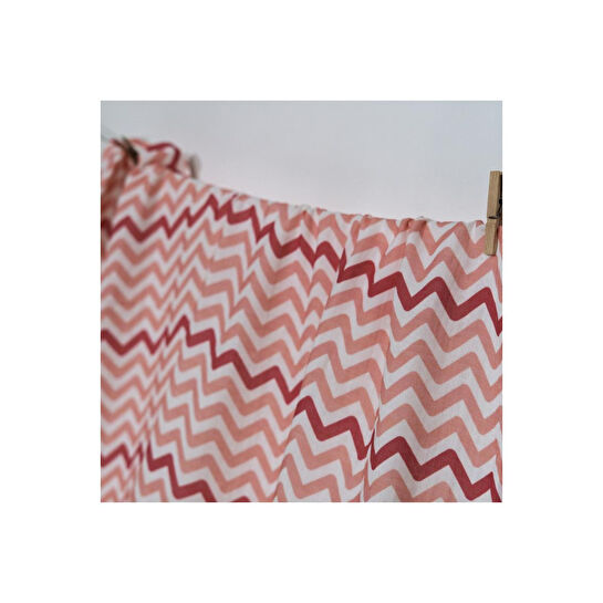 Itsy Bitsy Kids Big Flower Pink Zigzag , Müslin Bebek Örtüsü , 100x100 Cm