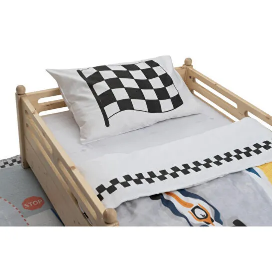 Itsy Bitsy Kids Ready Steady Go Çift Taraflı Pamuk Saten Çok Renkli Çocuk Nevresim Seti 140x200cm