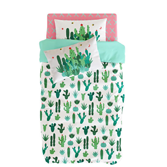 Itsy Bitsy Kids Cactopia Nevresim Seti, Multicolor, 140x200cm