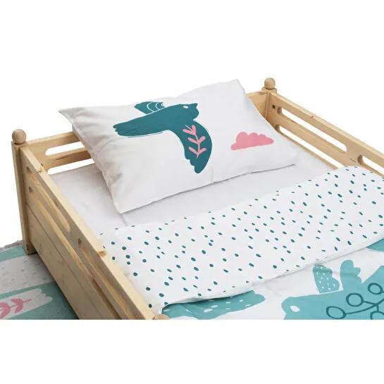 Itsy Bitsy Kids Bird Of Life Nevresim Seti, Mint Yeşili, 140x200cm