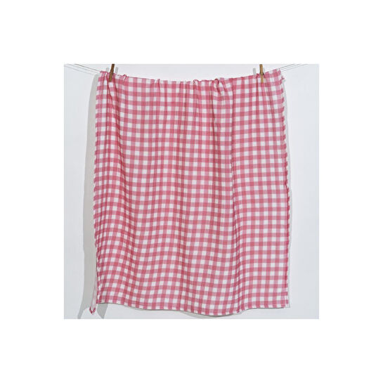 Itsy Bitsy Kids Bird Of Life Pink Check , Müslin Bebek Örtüsü , 100x100 Cm