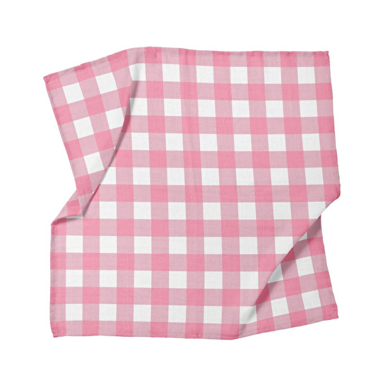 Itsy Bitsy Kids Bird Of Life Pink Check , Müslin Bebek Örtüsü , 70x70 Cm