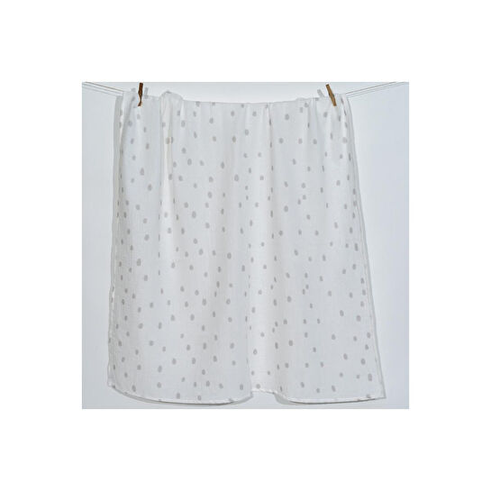 Itsy Bitsy Kids Bird Of Life Gri Dots , Müslin Bebek Örtüsü , 70x70 Cm