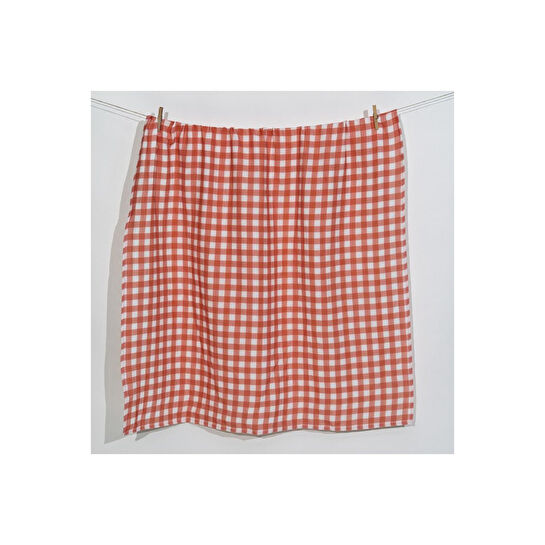 Itsy Bitsy Kids Bird Of Life Orange Check , Müslin Bebek Örtüsü , 100x100 Cm