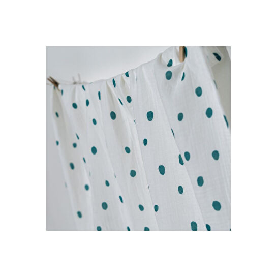 Itsy Bitsy Kids Bird Of Life Mint Dots , Müslin Bebek Örtüsü , 100x100 Cm