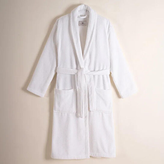 Penelope %100 Pamuk Bornoz Xxl Beyaz - Noa Serisi