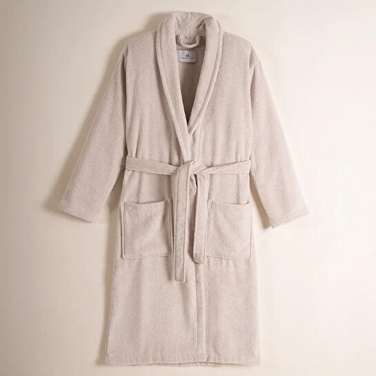 Penelope %100 Pamuk Bornoz Taş Rengi M - Noa Serisi