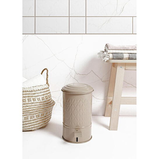 The Mia Prizma Çöp Kovası Banyo Karamel 5 Lt