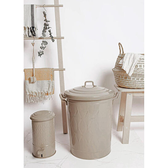 The Mia Prizma Çöp Kovası Banyo Karamel 5 Lt