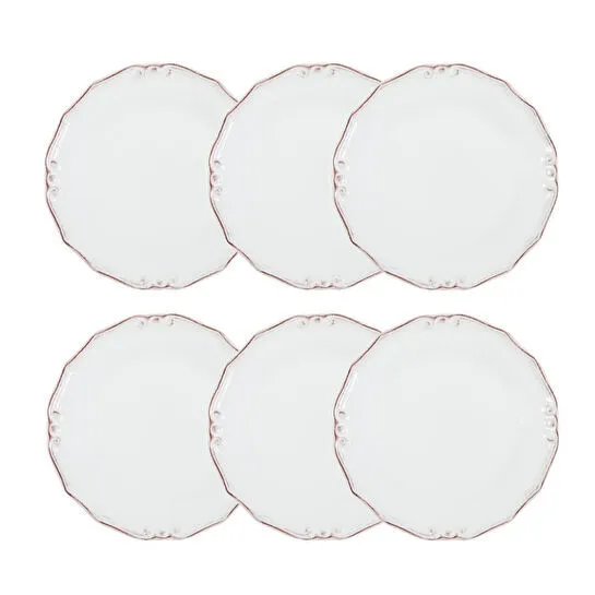 Mudo Home Ekru 6 Li Servi̇s Tabaği Seti̇ - 25 Cm