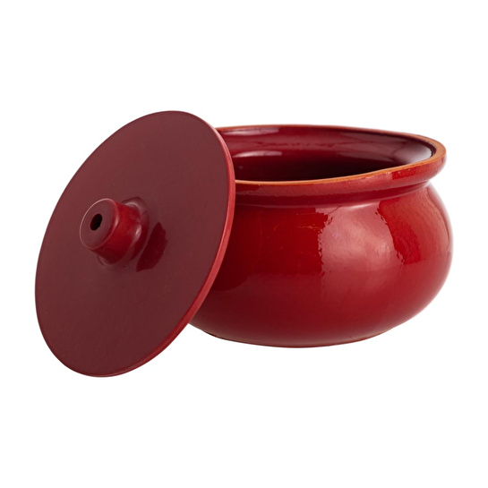 Mudo Home Natural Küçük Güveç Tencere 1 L - Kirmizi