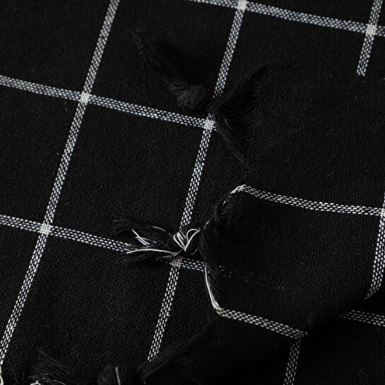 Mudo Home Edwin Si̇yah Çok Amaçli Örtü 140x140