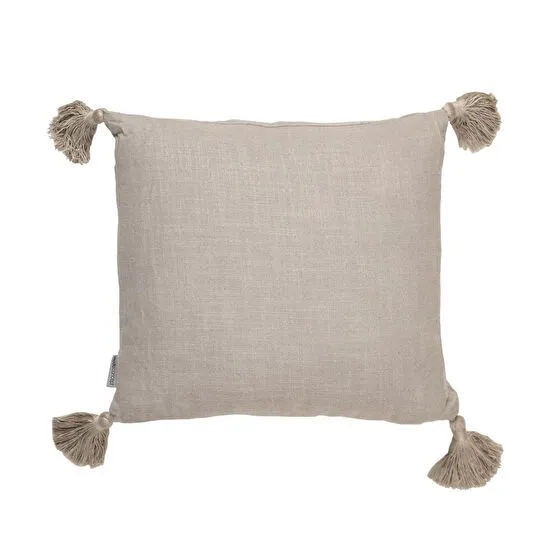 Mudo Home Alba Kirlent Püsküllü Krem 45x45