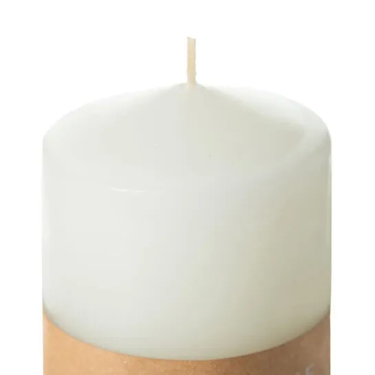 Mudo Home Sütun Mum Beyaz 7x10cm