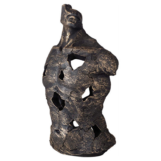 Mudo Home Abstract Man Si̇yah Bi̇blo 10x24x36cm