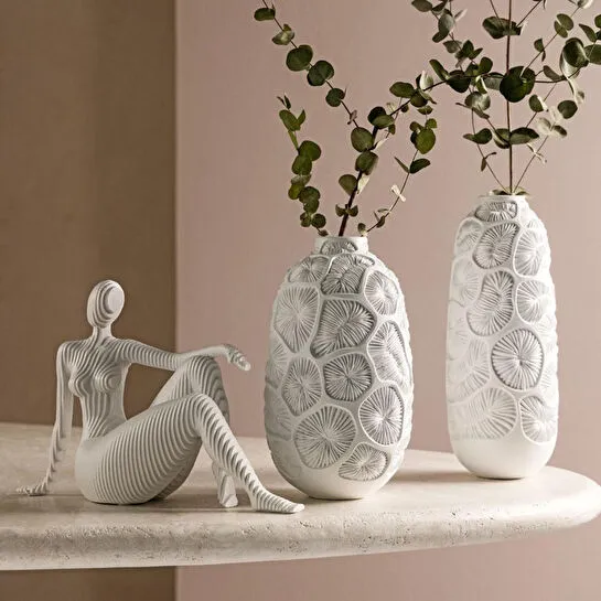 Mudo Home Camino Vazo Beyaz 13x33cm