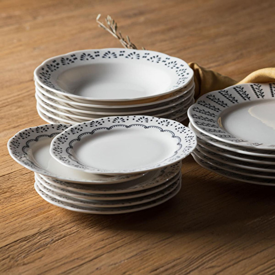 Mudo Home Black Pearl Kayik Tabak Seti̇ 2li̇