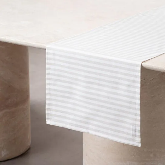 Mudo Home Betty Runner Bej Çi̇zgi̇li̇ 40x130