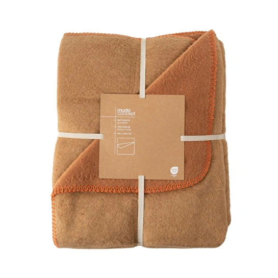 Mudo Home Enny Çi̇ft Tarafli Battani̇ye Bej Kahve 150x200
