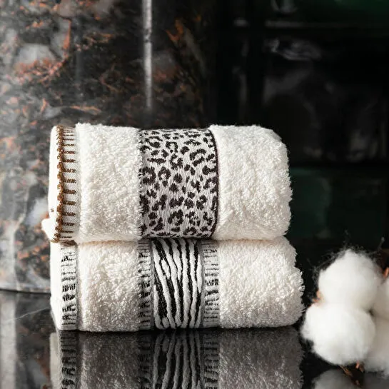 Mudo Home Penelope Leopar Yüz Havlusu 50x80