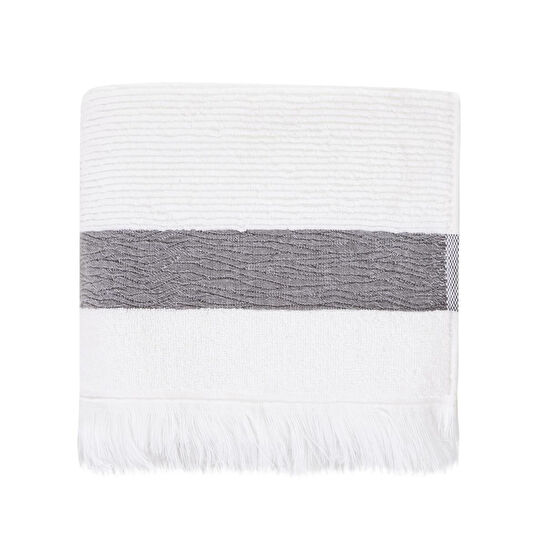 Mudo Home Borla Beyaz Yüz Havlusu 50x80cm