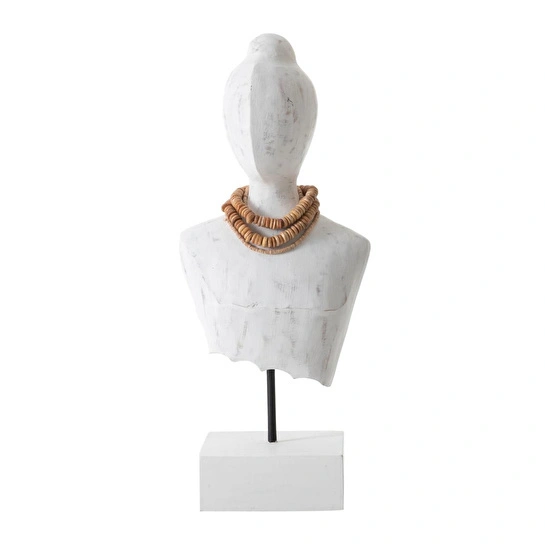 Mudo Home Lady Büst Ii Bi̇blo Si̇yah 18x12x43cm