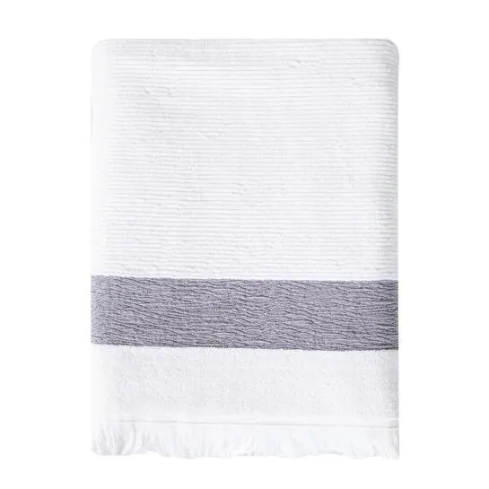 Mudo Home Borla Beyaz Banyo Havlusu 90x150