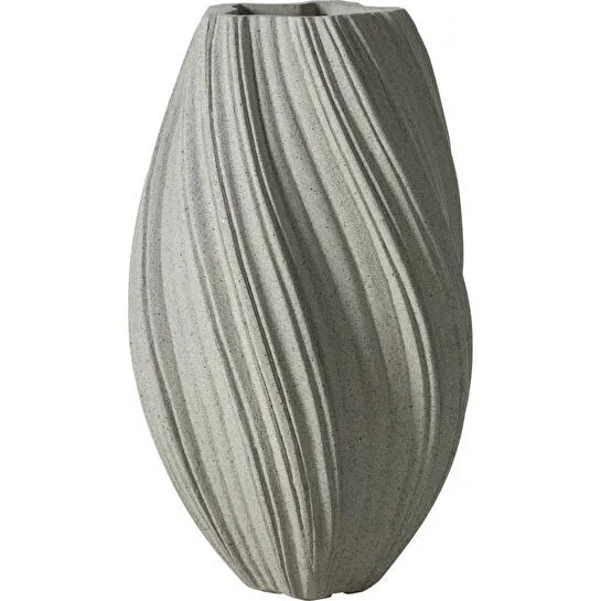 Mudo Home Spiral Vazo Bej 30x52cm