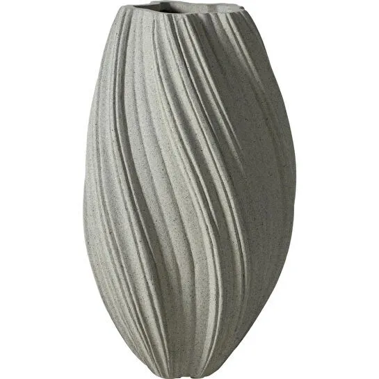 Mudo Home Spiral Vazo Bej 30x52cm