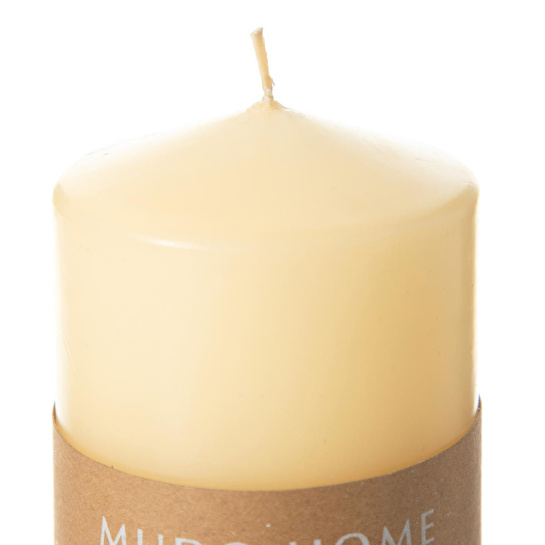 Mudo Home Sütun Mum Krem 7x10cm