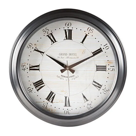 Mudo Home Grand Hotel Duvar Saati̇ Si̇yah 46cm