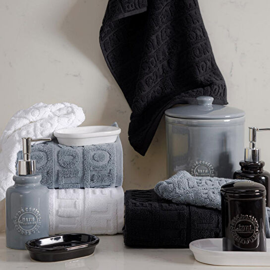 Mudo Home Barnes 5'li̇ Kutulu Banyo Seti̇ Parlak Si̇yah