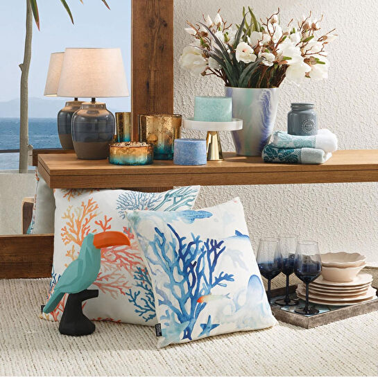 Mudo Home Mercan Kirlent Renkli̇ 50x50