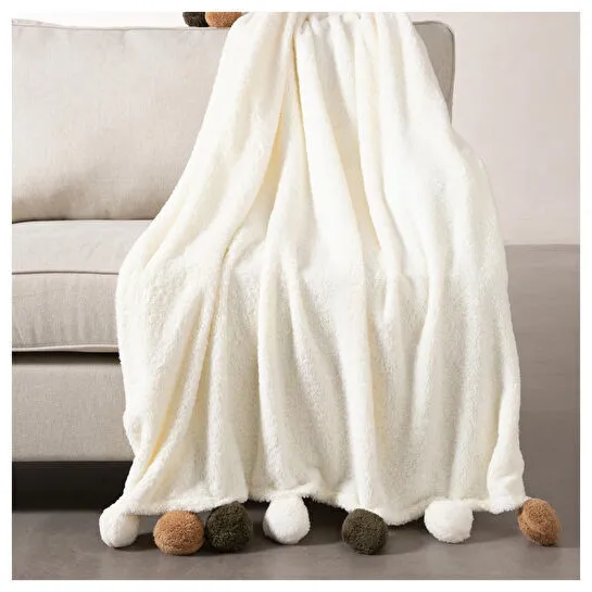 Mudo Home Ponponlu Di̇z Üstü Battani̇ye Multi 130x160