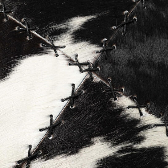 Mudo Home Sophia Deri̇ Kirlent Si̇yah Beyaz 45x45