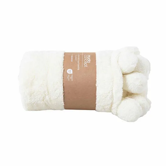 Mudo Home Ponponlu Di̇z Üstü Battani̇ye Ekru 130x160