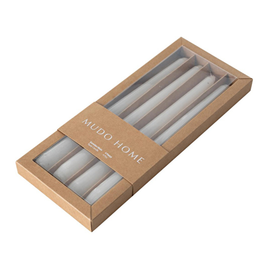 Mudo Home 4lü Şamdan Mum Krem 25cm