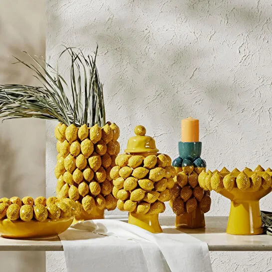 Mudo Home Lemon Grove Dekorati̇f Kase 37x37x14cm