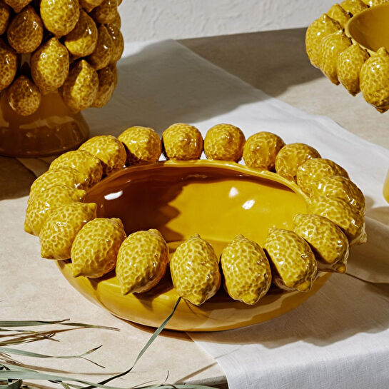 Mudo Home Lemon Grove Dekorati̇f Kase 37x37x14cm
