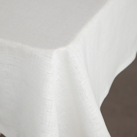 Mudo Home Whitney Keten Masa Örtüsü Beyaz 140x180