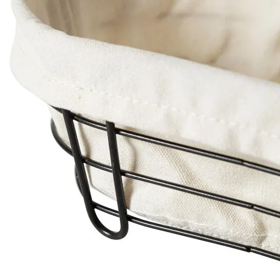 Mudo Home Painelle Oval Ekmek Sepeti̇ Si̇yah Metal