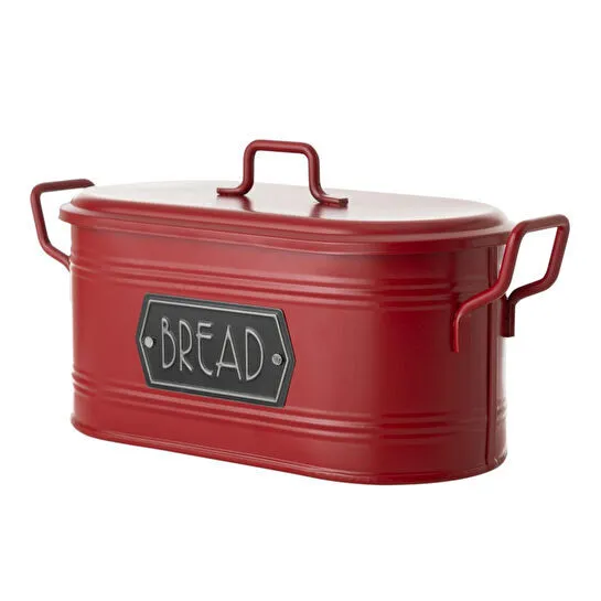 Mudo Home Dublin Kapakli Ekmek Kutusu Kirmizi