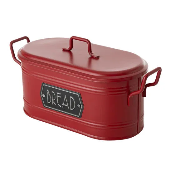 Mudo Home Dublin Kapakli Ekmek Kutusu Kirmizi