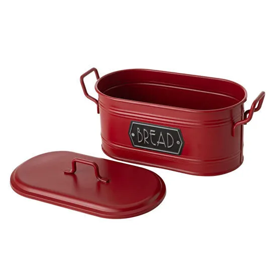 Mudo Home Dublin Kapakli Ekmek Kutusu Kirmizi