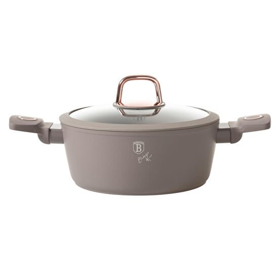 Mudo Home Berlinger Haus Sahara Deri̇n Tencere 22 Cm Taupe