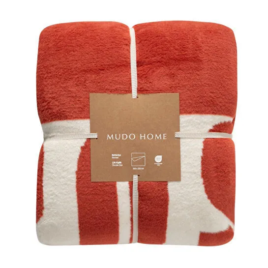 Mudo Home Lindy Battani̇ye Kirmizi Bej 200x220